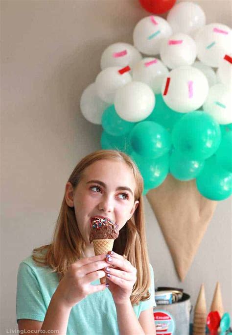 Ice Cream Social Ideas Balloon Backdrop Living Locurto