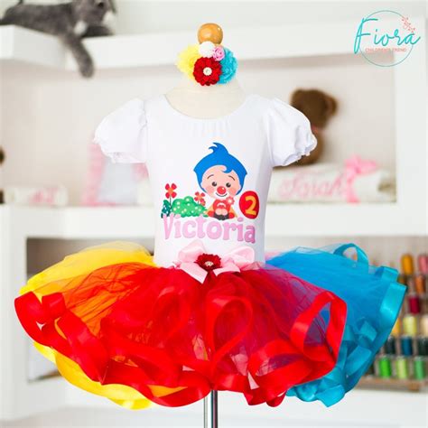 Plim Plim Custome Outfit Tutu For Birthday Girl Clown Plim Etsy