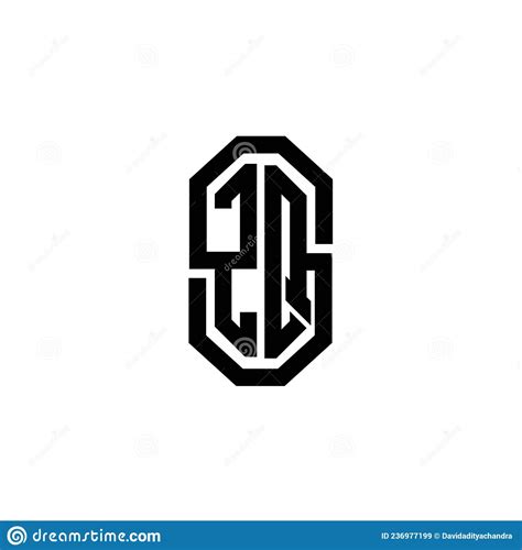 Zq Logo Modern Vintage Monogram Style Stock Vector Illustration Of