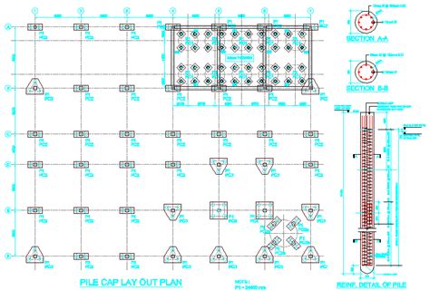 Pile Design Dwg Plan For Autocad • Designs Cad