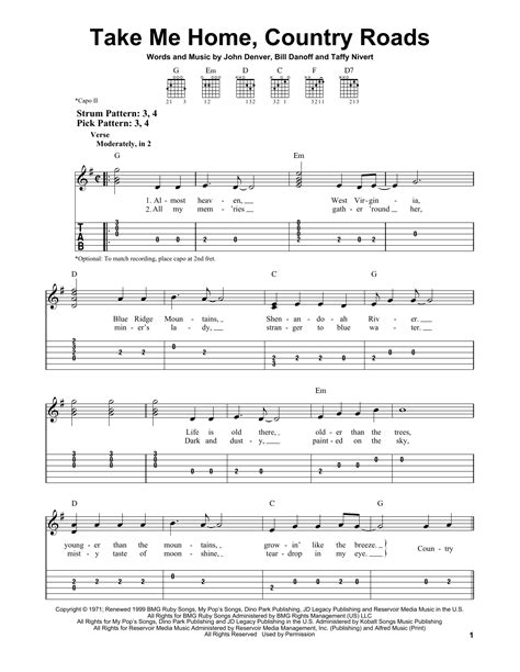 Easy Guitar Chords Take Me Home Country Roads Hot Sex Picture