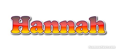 Hannah Logo Free Name Design Tool Von Flaming Text