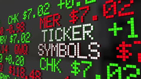 Ticker Symbols Companies Prices Stock Market Listings 3 D Animation
