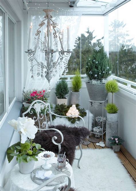 You can use your apartment plants to decorate the balcony. 15 Inspirational DIY Christmas Balcony Design That You Can ...