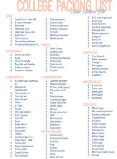 If your dorm is humongous or you're a minimalist with only 10 outfits) The Ultimate College Packing List For Freshmen | Dorm ...