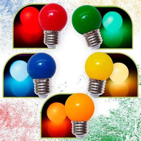 50 Lampadas Bolinha Colorida 1w Led Varal Rede de Luz Decoração Submarino