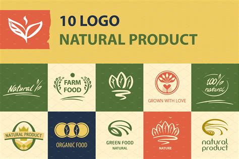 10 Logos Of Nature Food Illustrations Creative Market