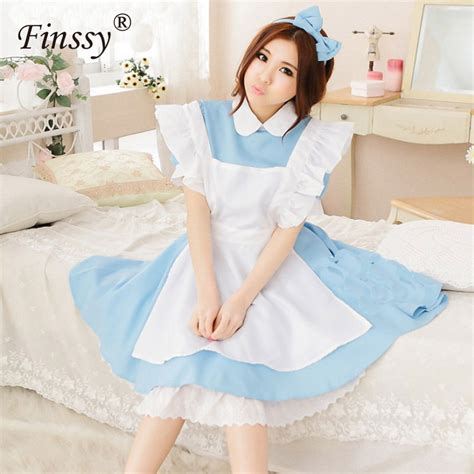 Alice In Wonderland Cosplay Costume For Women Lolita Dress Maid Loaded