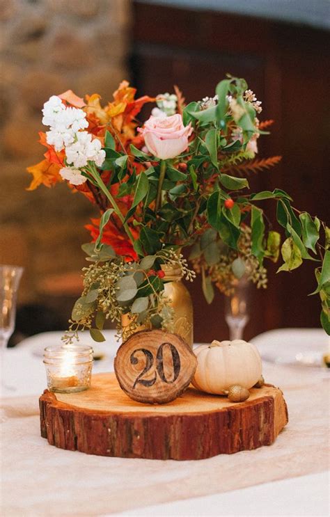 Check out our rustic wedding centerpiece selection for the very best in unique or custom, handmade pieces from our party décor shops. 50+ Vibrant and Fun Fall Wedding Centerpieces | Deer Pearl ...