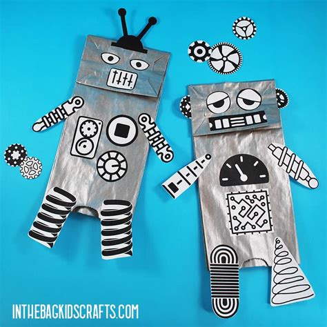Printable Robot Craft Puppets In The Bag Kids Crafts