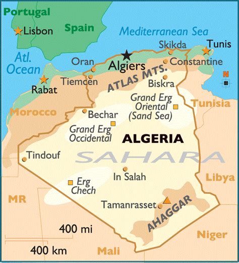 Map And National Flag Of Algeria Picture Gallery