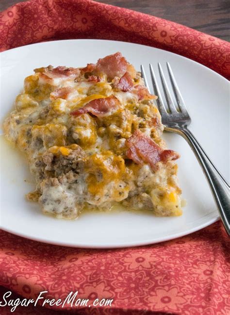 Start by microwaving the cauliflower while you brown the ground beef. Keto Bacon Cheeseburger Cauliflower Casserole - gluten ...