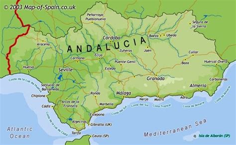 Mapa De España Geografía Política Mapa De Andalucia Politico Geografia