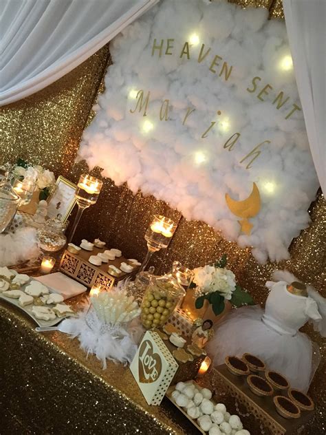 Heaven Sent Baby Shower Party Ideas Photo 42 Of 43 Catch My Party