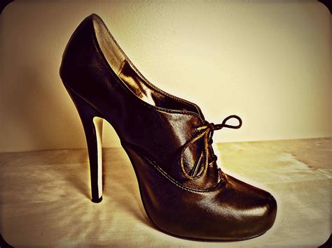 Vintage Black Stiletto Heels Modeled After The1800s And Fitting With