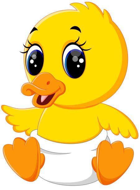 Cartoon Of Cute Baby Duck Thumb Up Illustrations Royalty Free Vector