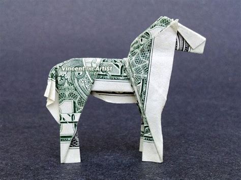 Horse Money Origami Animal Dollar Bill Art Real Cash T Money