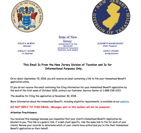 NJ Report Homestead Rebate On Taxes