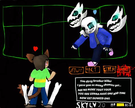 Undertale Sans Vs Chara By Skygamer14 On Deviantart