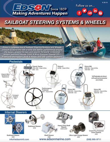 Sailboat Steering Systems And Wheels Edson Marine Pdf Catalogs