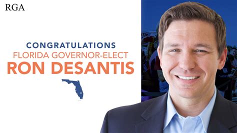 Rga Congratulates Florida Governor Elect Ron Desantis