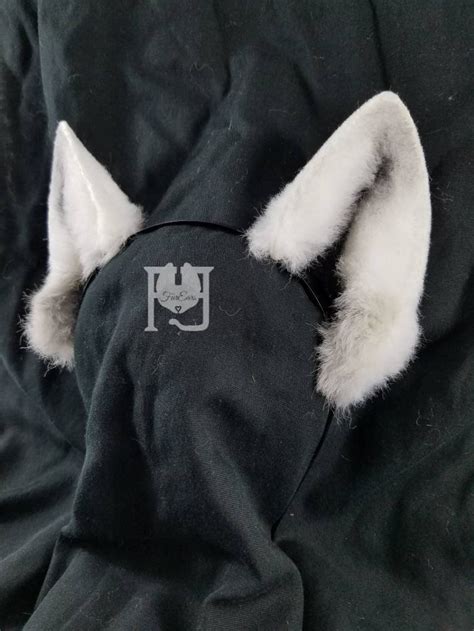 Realistic White Wolf Ears Made To Order Etsy