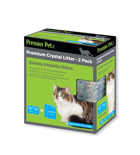 Premier Pet Premium Crystal Litter Value 2 Pack Original Scent Premium