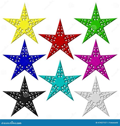 Eight Stars Isolated Stock Illustration Illustration Of Purple 47437157