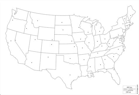 United States Of America Usa Free Map Free Blank Map Free Outline