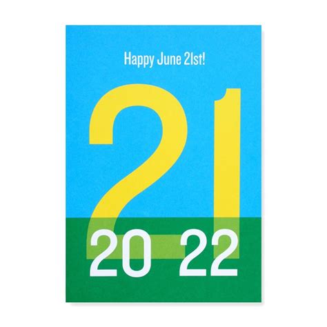 Happy June 21stsummer Solstice Greeting Card