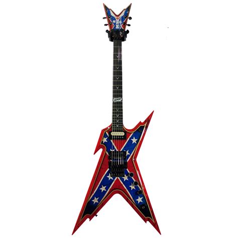 Th Street Music Dean USA Razorback Rebel Flag Paint