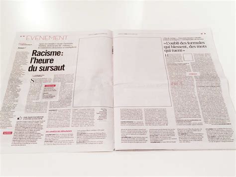 French Newspaper Liberation With No Photographs In it - Business Insider
