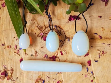 Opalite Crystal Yoni Eggs And Wand Set Kegel Exercise Woman Etsy