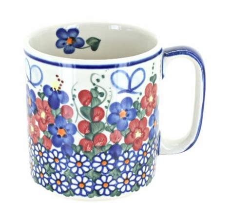 Blue Rose Polish Pottery Garden Butterfly Coffee Mug Ralphs