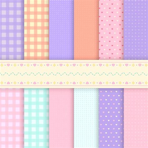 Pastel Seamless Patterns Vectors And Illustrations For Free Download