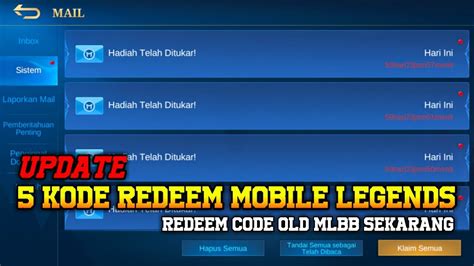 Update 5 Kode Redeem Mobile Legends Redeem Code Old Mlbb Sekarang