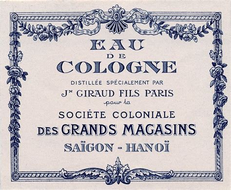 Vintage Graphics Gorgeous Paris Cologne Label The
