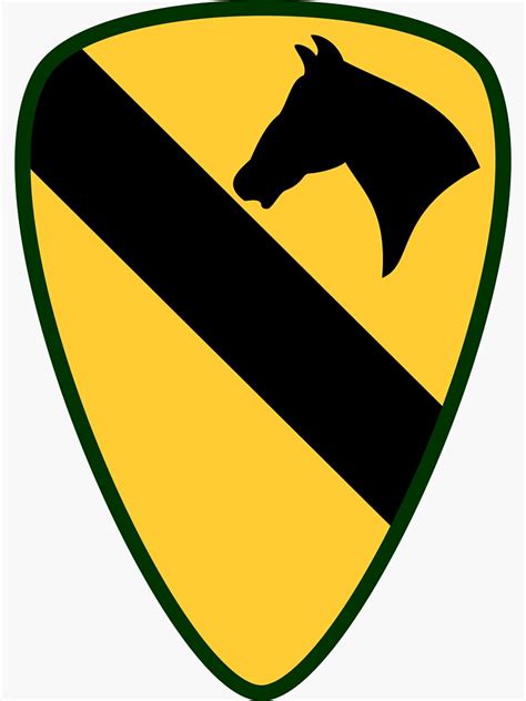1st Cavalry Division First Team United States Army Sticker For