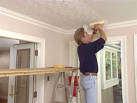 Refine your search for embossed ceiling tiles. How to Apply an Embossed Wallpaper Ceiling Treatment | how ...