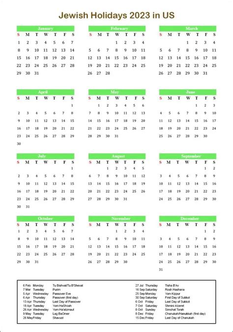 Printable Jewish Calendar 2023 Printable Word Searches