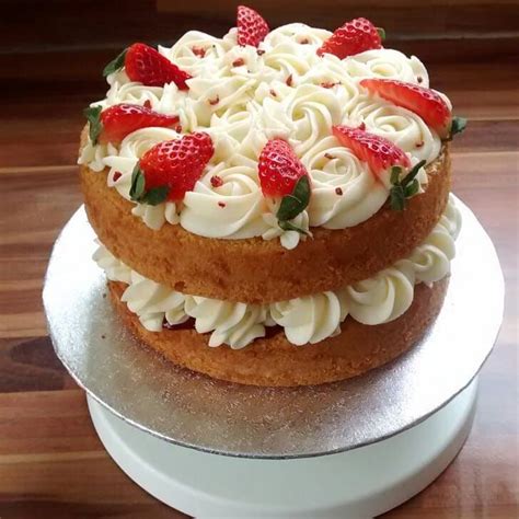 A Victoria Sponge Birthday Cake Off To A Lucky Lady Hope Your