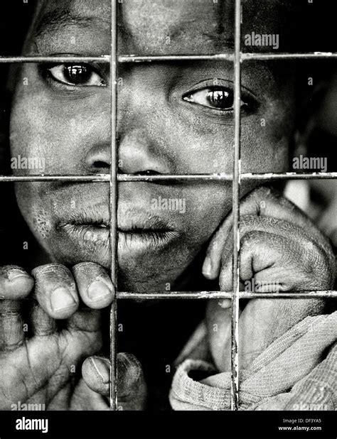 Child Behind Bars Tanzania Stock Photo Alamy