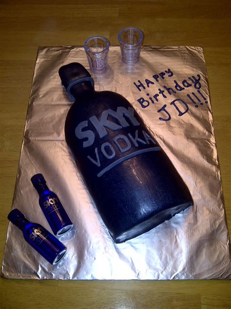 Drinks with iced cake vodka (19) · birthday suit · nothing wrong with running around in your birthday suit, is there? JD's Birthday Cake | Vodka, Creative cakes, Vodka bottle