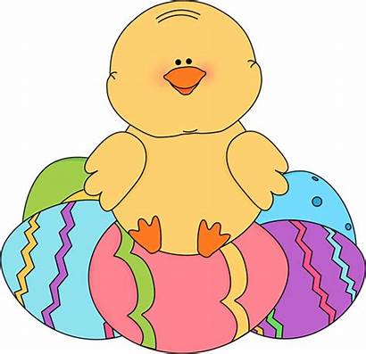 Easter Chick Eggs Clip Sitting Clipart Graphics