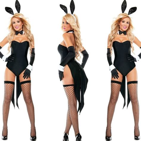 2018 New Bunny Girl Rabbit Costumes Women Cosplay Sexy Halloween Adult