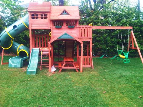 Whether you're shopping for a swing set for your children, grandchildren, godchildren, or other special little ones in your life, you'll find the perfect set at kidkraft. Backyard playsets with installation | Outdoor furniture ...