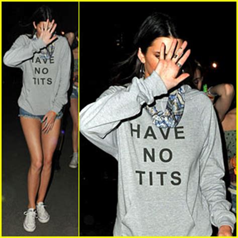 Kendall Jenner Wears I Have No Tits Sweatshirt At Coachella