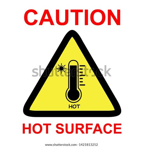 Vector Sign Caution Hot Area Transparent Stock Vector Royalty Free