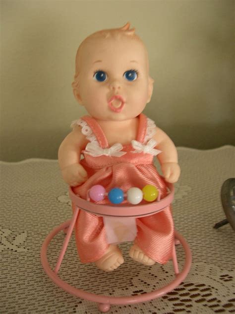 Vintage 1989 Gerber 6 Inches Baby Doll In Pink Walker