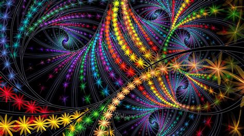 Colorful Trippy Fractal Abstract Hd Desktop Wallpaper Widescreen
